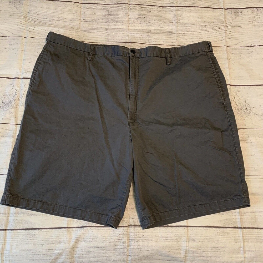 Claiborne Mens Size 52 Cotton Spandex Chino Shorts Gray
